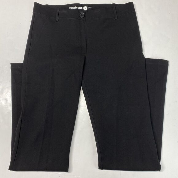 Betabrand Dress Pant Yoga Pants Sz Medium Black Pull On Stretch Straight Leg EUC - Picture 1 of 10